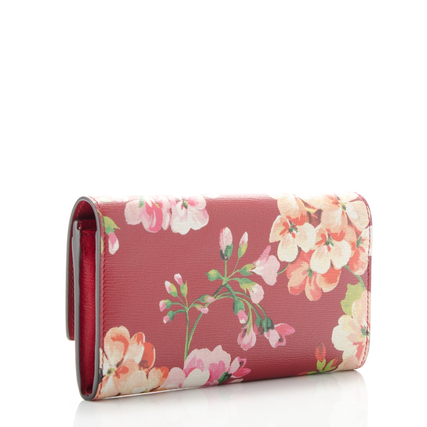 Gucci Calfskin Blooms Print Continental Wallet Romantic Cherry Multicolor 3 of 7