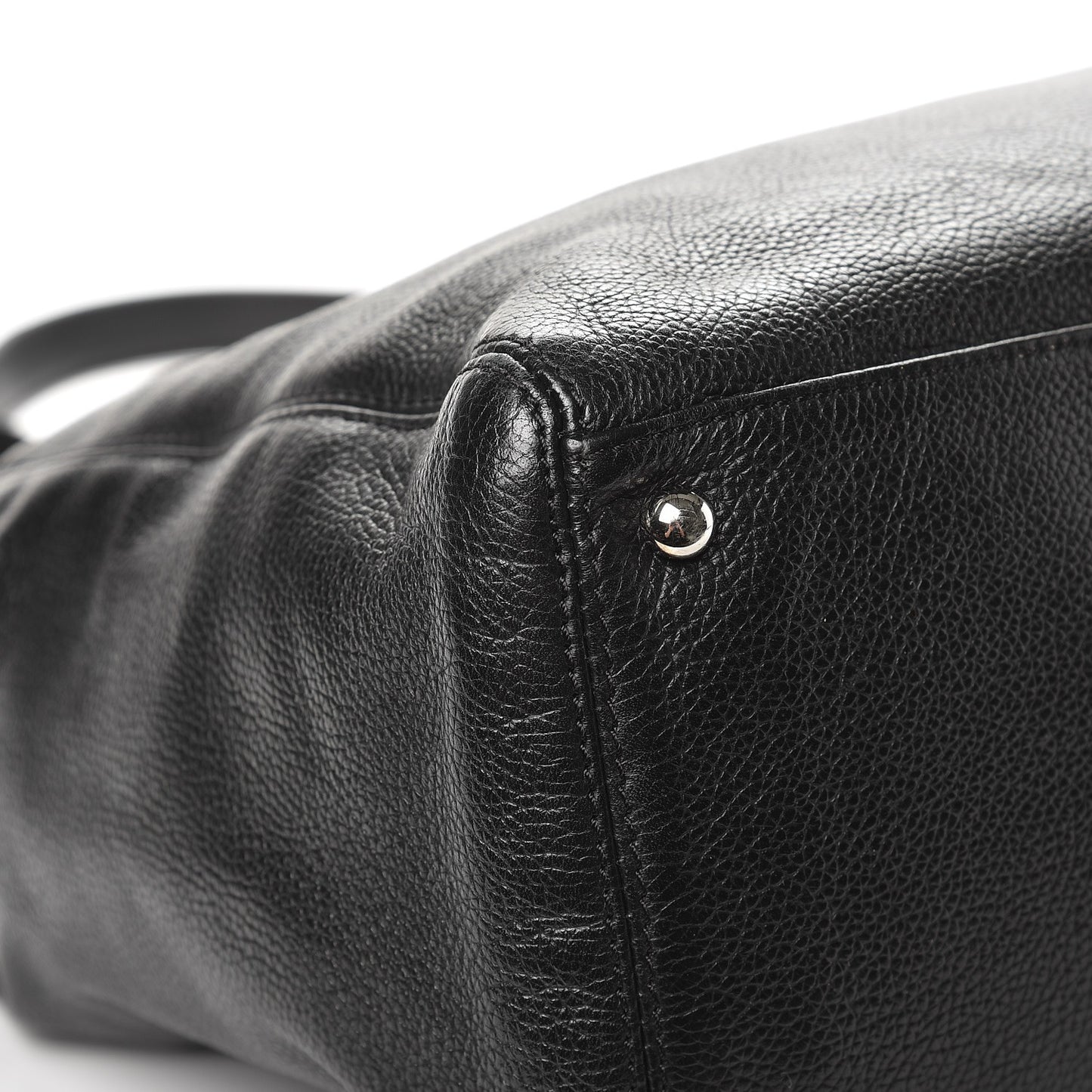 Calfskin Cerf Executive Shopper Tote Black