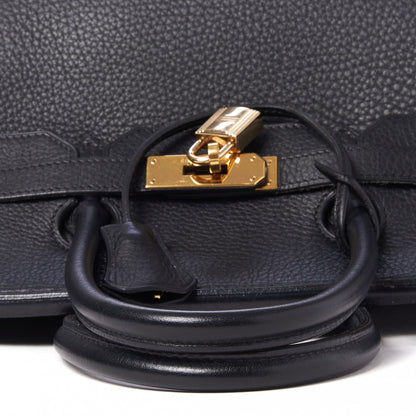 Hermes Taurillon Clemence Birkin 35 Black 11 of 31