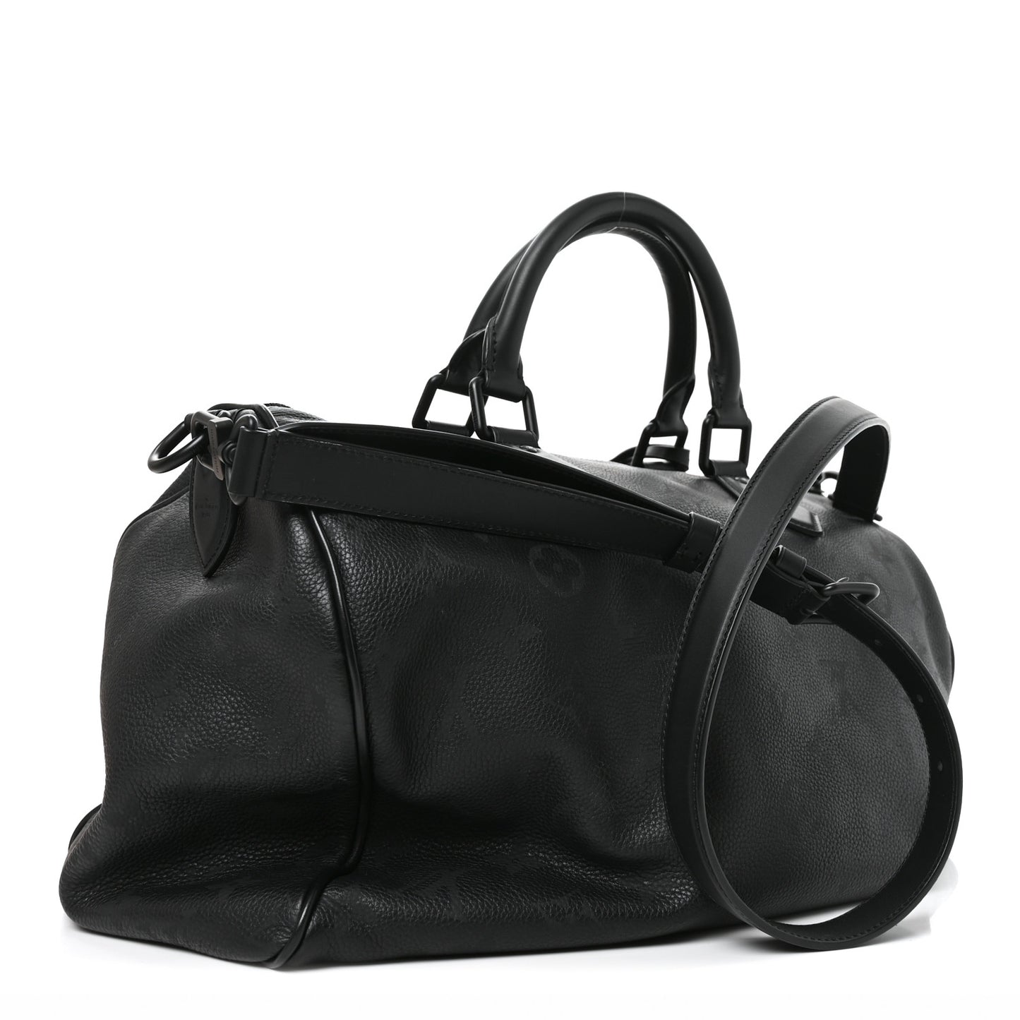 Calfskin Monogram Speedy P9 Bandouliere 40 Ultra Black