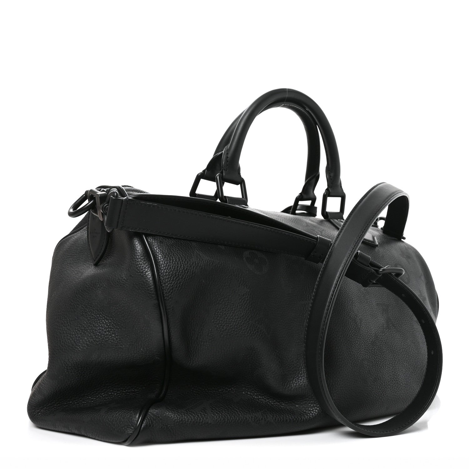 Louis Vuitton Calfskin Monogram Speedy P9 Bandouliere 40 Ultra Black 4 of 10