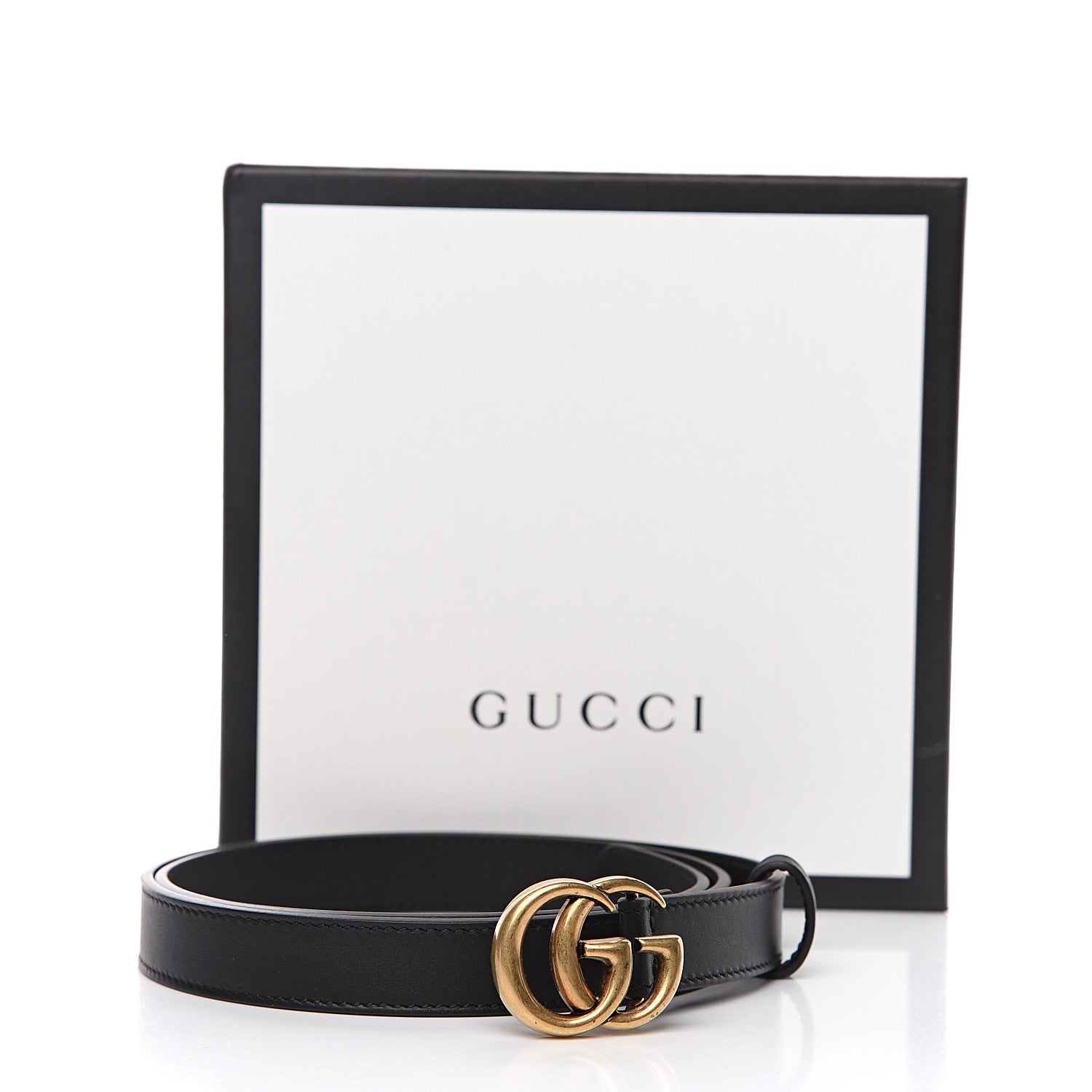 Gucci Calfskin Double G 20mm Belt 85 34 Black 5 of 5