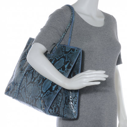 Balenciaga Python Papier A4 Tote Bleu 2 of 6