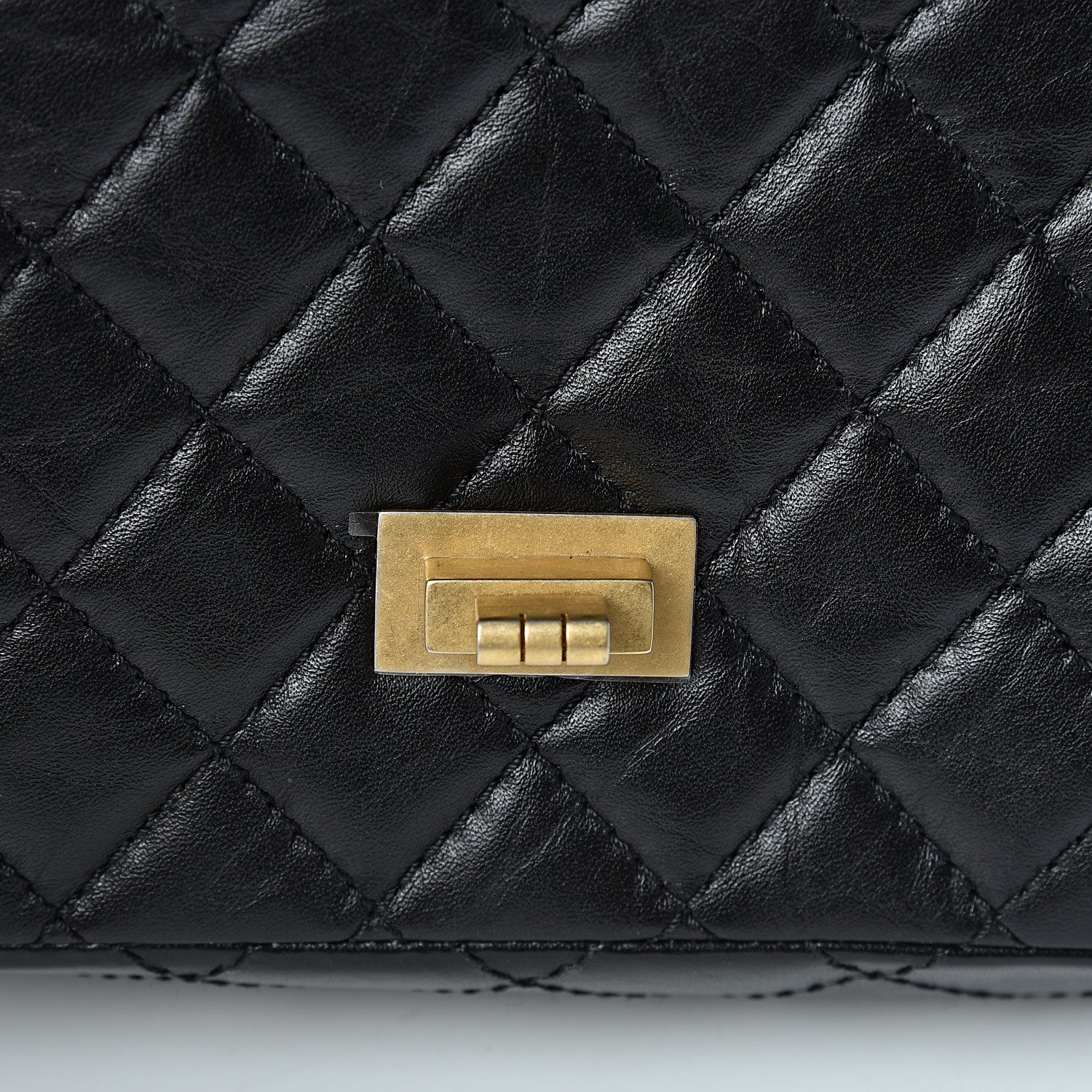 Chanel Aged Calfskin Quilted 2.55 Reissue Mini Flap Black 13 of 14