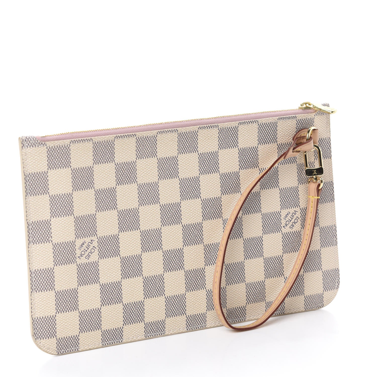 Louis Vuitton Damier Azur Neverfull MM GM Pochette Rose Ballerine 3 of 8