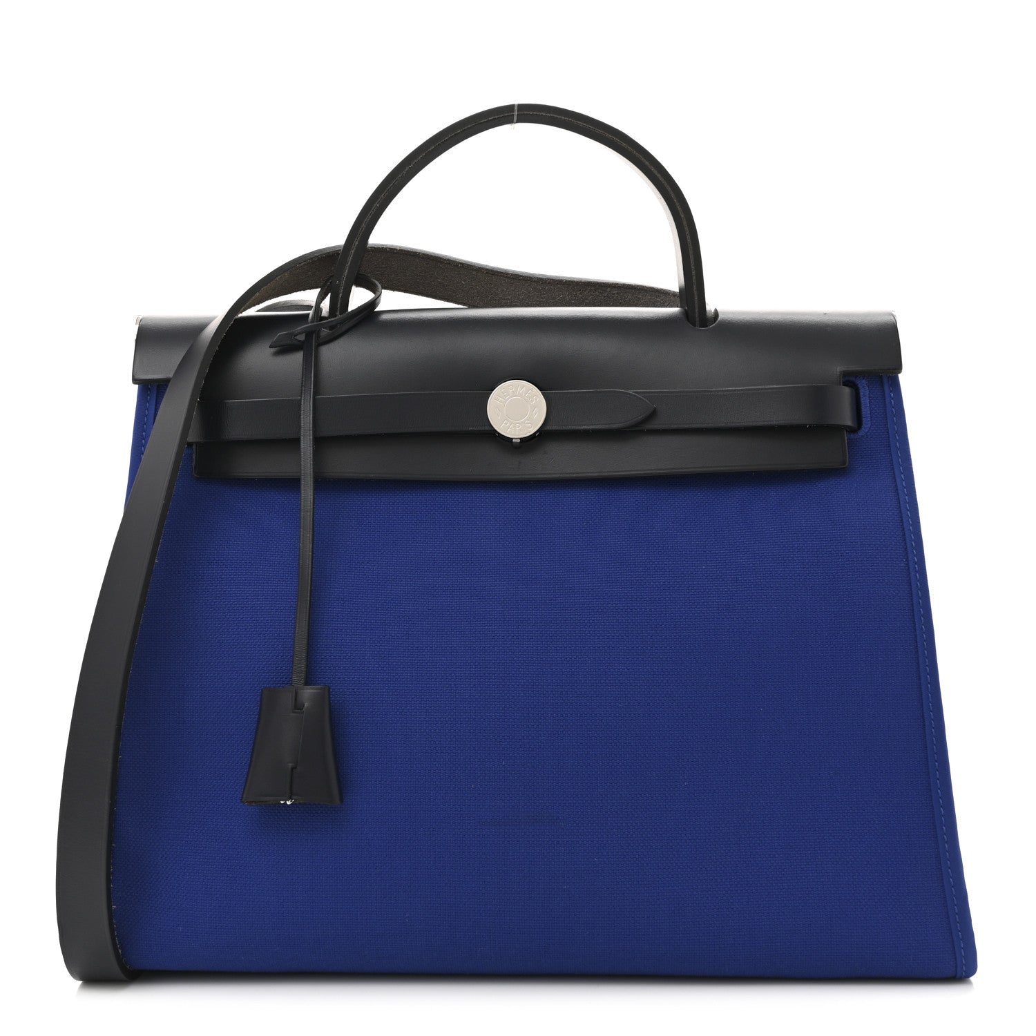 Hermes Toile Vache Hunter Herbag Zip 31 PM Bleu Electrique Bleu Indigo 1 of 13