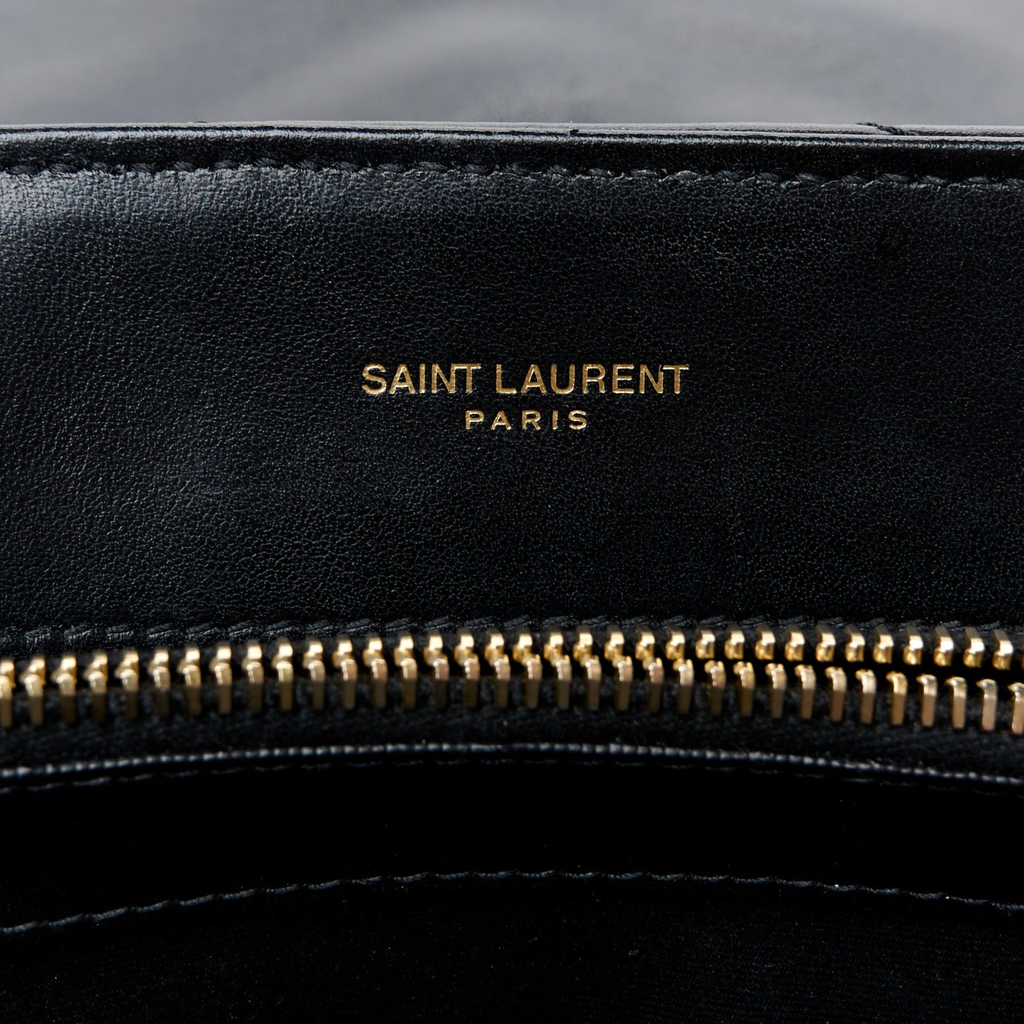 Calfskin Y Quilted Monogram Medium Loulou Chain Satchel Black