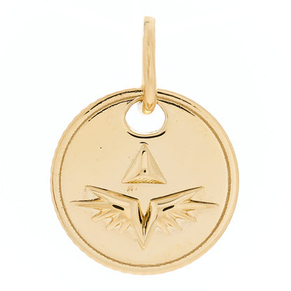 Foundrae 18K Yellow Gold Mini Passion Medallion Pendant 1 of 3