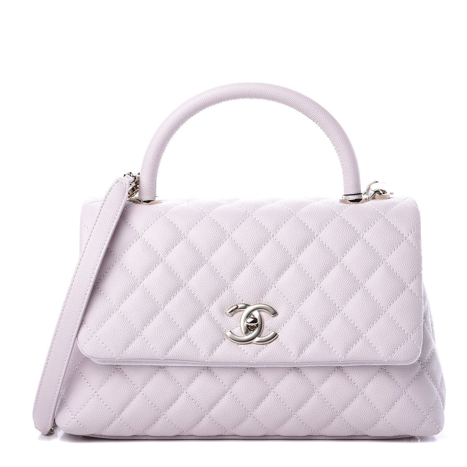 Chanel Caviar Quilted Small Coco Handle Flap Lilas Lilac 1 of 10