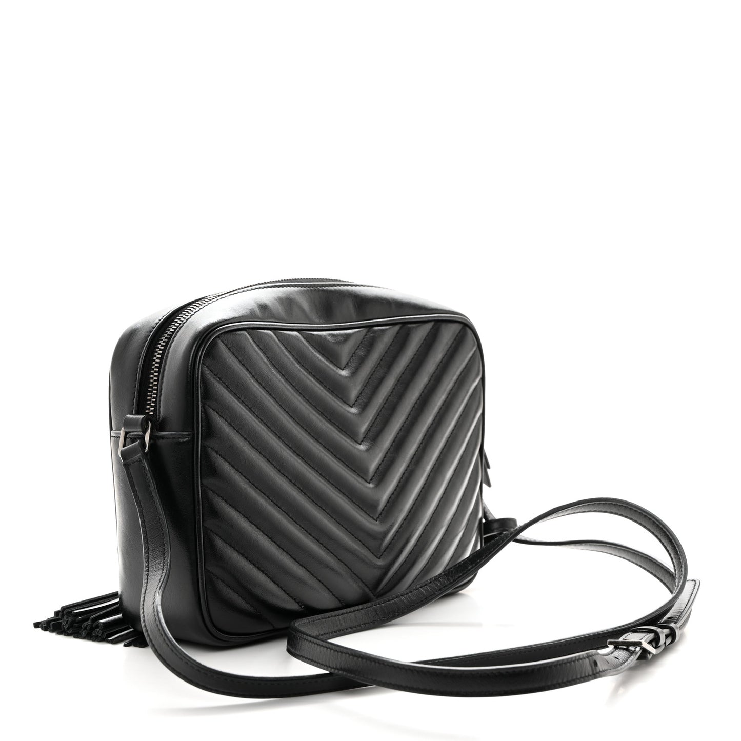 Calfskin Matelasse Monogram Lou Camera Bag Black