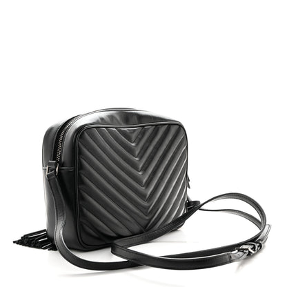 Saint Laurent Calfskin Matelasse Monogram Lou Camera Bag Black 3 of 10