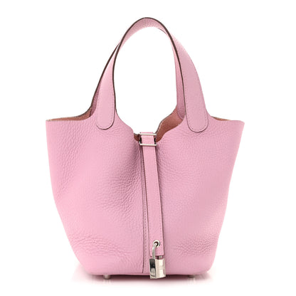 Hermes Taurillon Clemence Picotin Lock 18 PM Mauve Sylvestre 1 of 13
