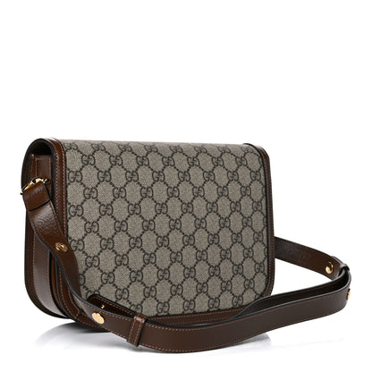 Gucci GG Supreme Monogram Horsebit 1955 Shoulder Bag Beige Brown Sugar 3 of 9