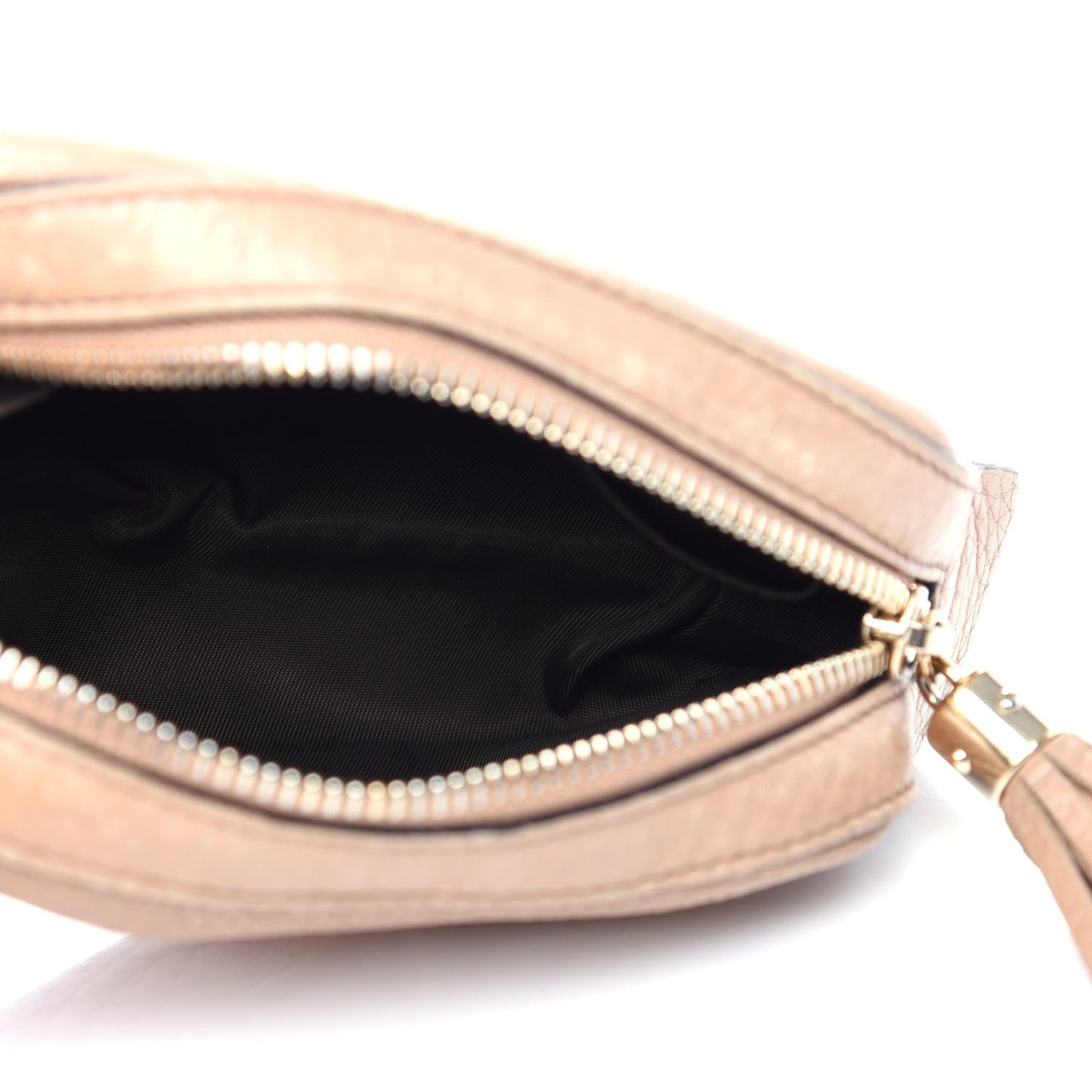 Pebbled Calfskin Soho Small Cosmetic Case Camelia