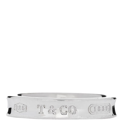 Tiffany Sterling Silver Narrow 1837 Band Ring 53 6.25 1 of 5