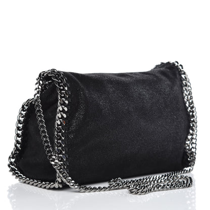 Stella McCartney Shaggy Deer Mini Falabella Fold Over Tote Black 3 of 9