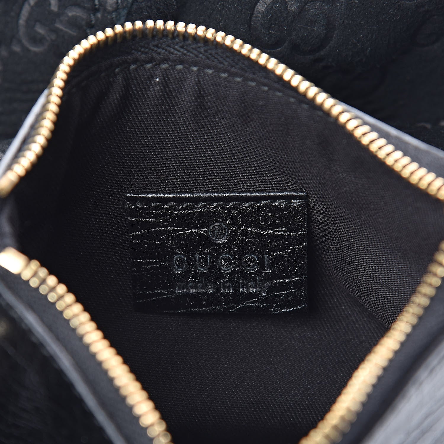 Gucci Suede Shearling Guccissima Jolicoeur Tote Black 6 of 9