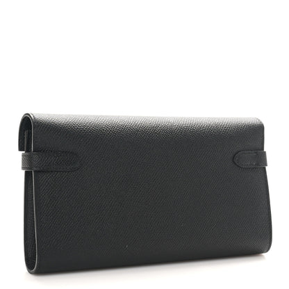 Hermes Epsom Kelly Longue Wallet Black 2 of 8