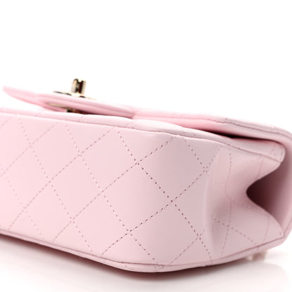 Chanel Lambskin Quilted Mini Top Handle Rectangular Flap Light Pink 9 of 10