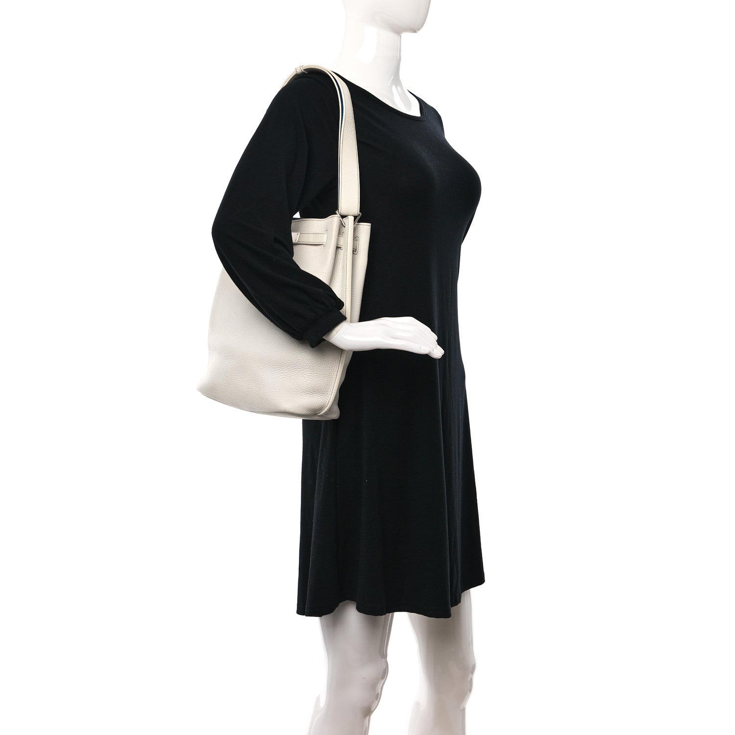 Hermes Taurillon Clemence Verso So Kelly 26 White Mykonos 2 of 9