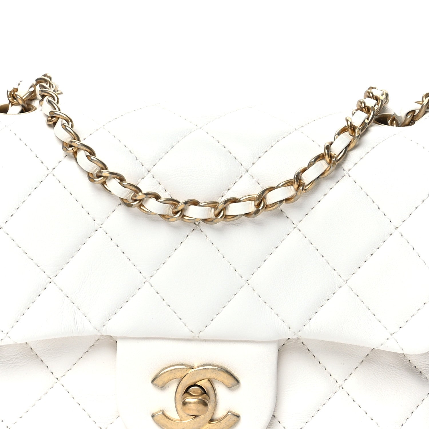 Chanel Lambskin Quilted Mini Pearl Crush Flap White 8 of 11