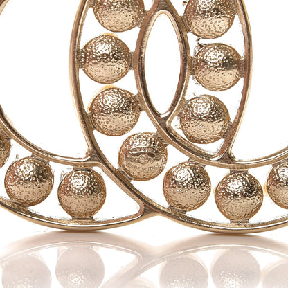 Chanel Pearl Crystal CC Brooch Gold 4 of 4