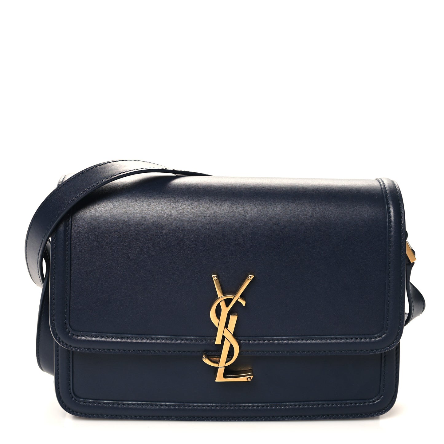 Box Calfskin Monogram Medium Solferino Satchel Deep Marine