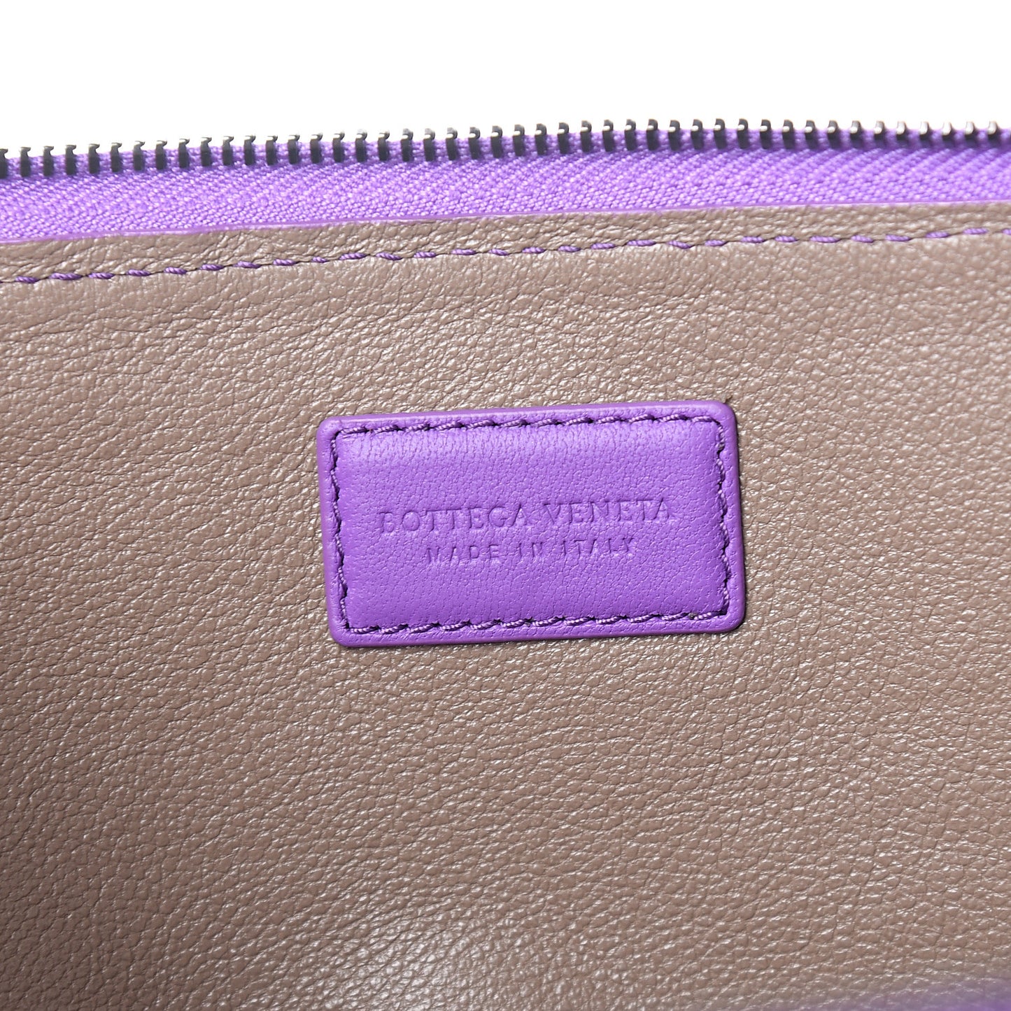 Nappa Intrecciato Flat Zip Pouch Deco Rose Corot