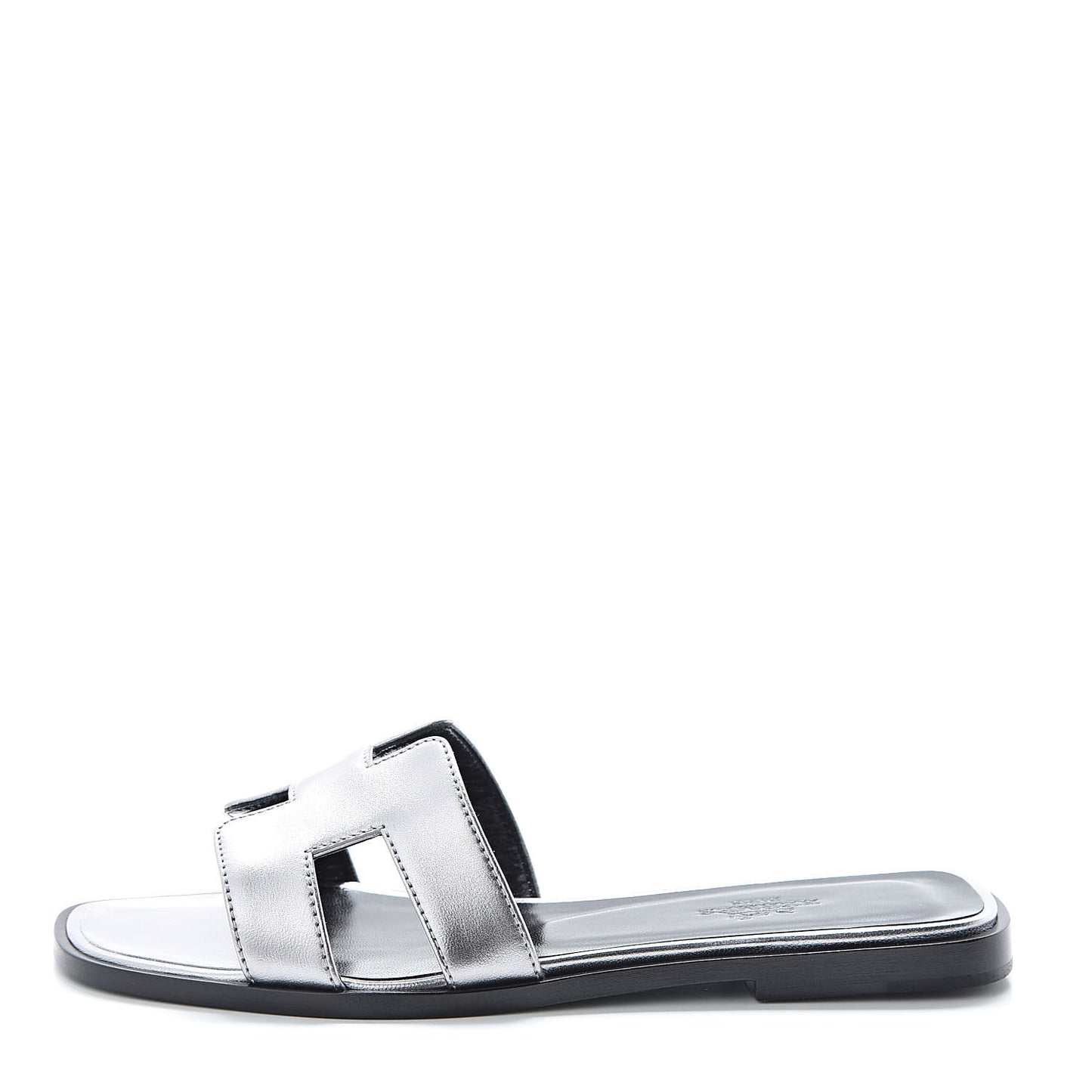 Metallic Nappa Oran Sandals 36 Argent