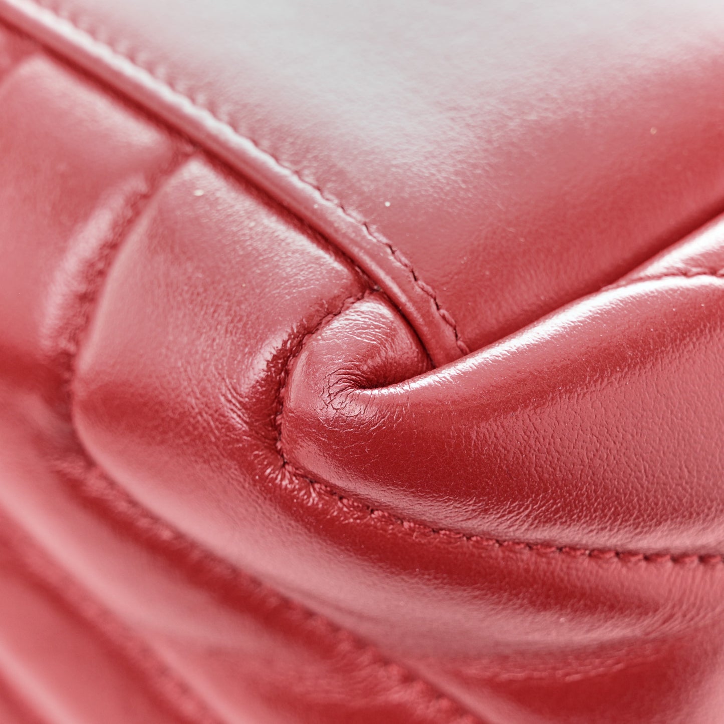 Calfskin Y Quilted Monogram Medium Loulou Chain Satchel Rouge Eros