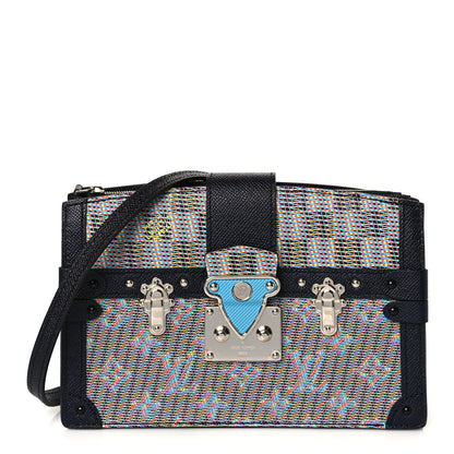 Louis Vuitton Calfskin Monogram LV Pop Trunk Clutch Blue 1 of 8