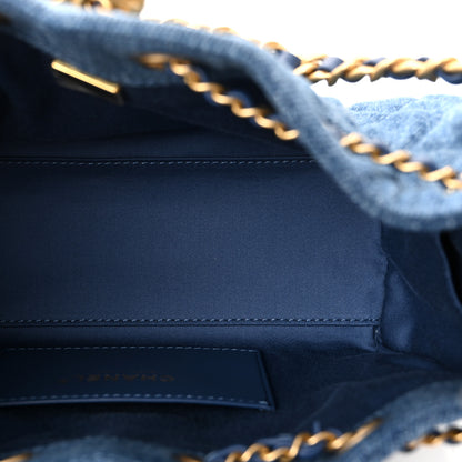 Chanel Washed Denim Quilted Mini Chanel 25 Handbag Blue 5 of 11