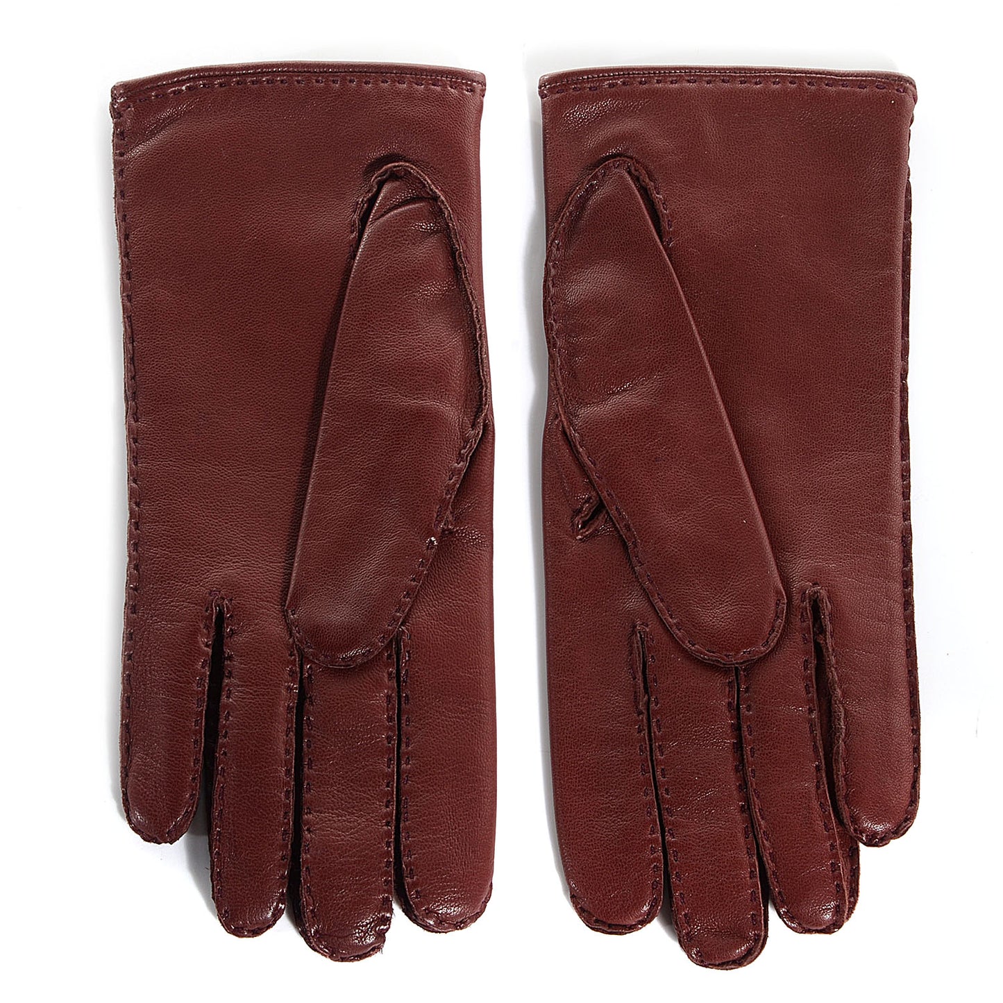 Lambskin Clous de Selle Gloves Rouge Chili 7.5