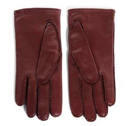 Hermes Lambskin Clous de Selle Gloves Rouge Chili 7.5 2 of 4