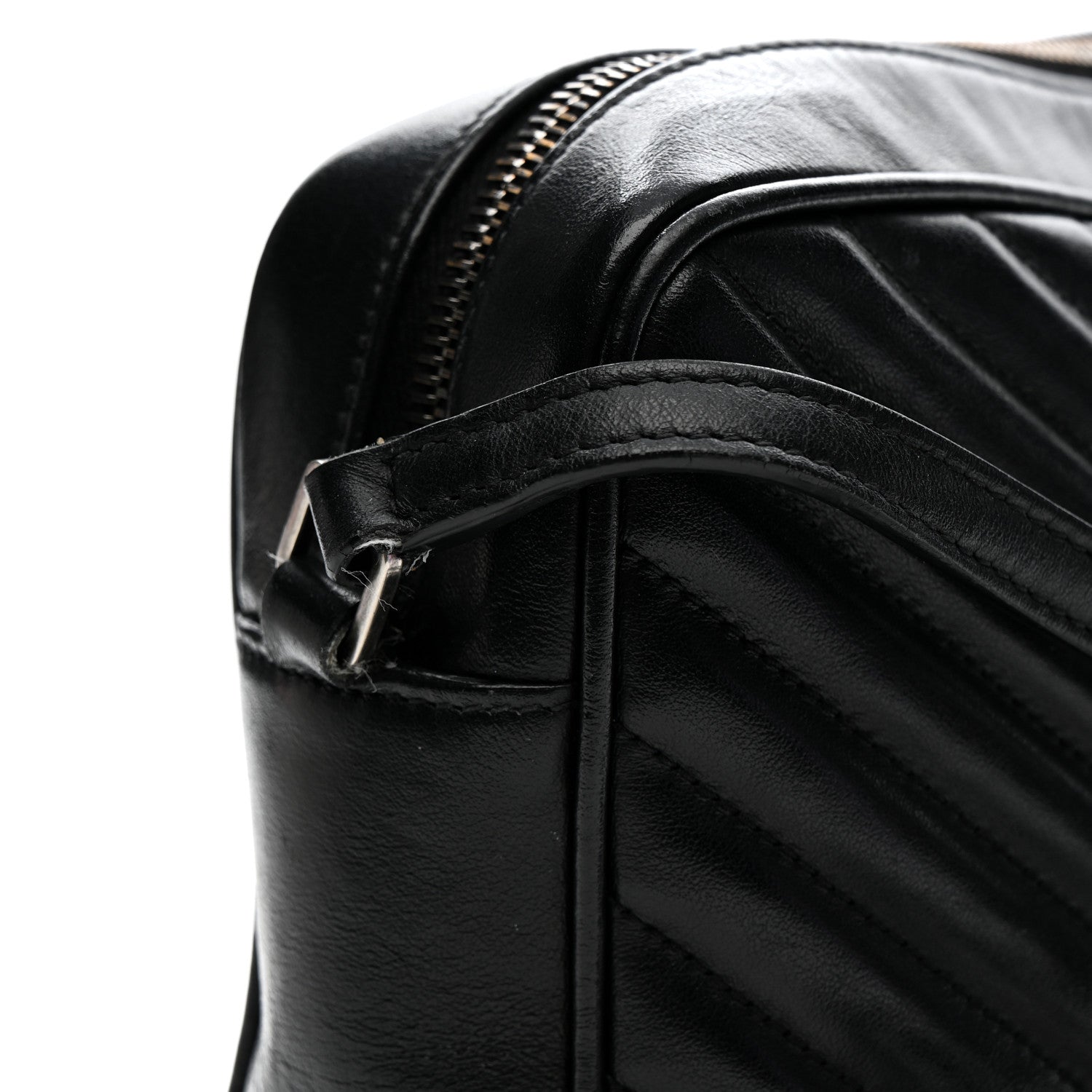 Saint Laurent Calfskin Matelasse Monogram Lou Camera Bag Black 13 of 21