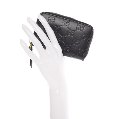 Gucci Guccissima Zip Around Card Case Black 2 of 6