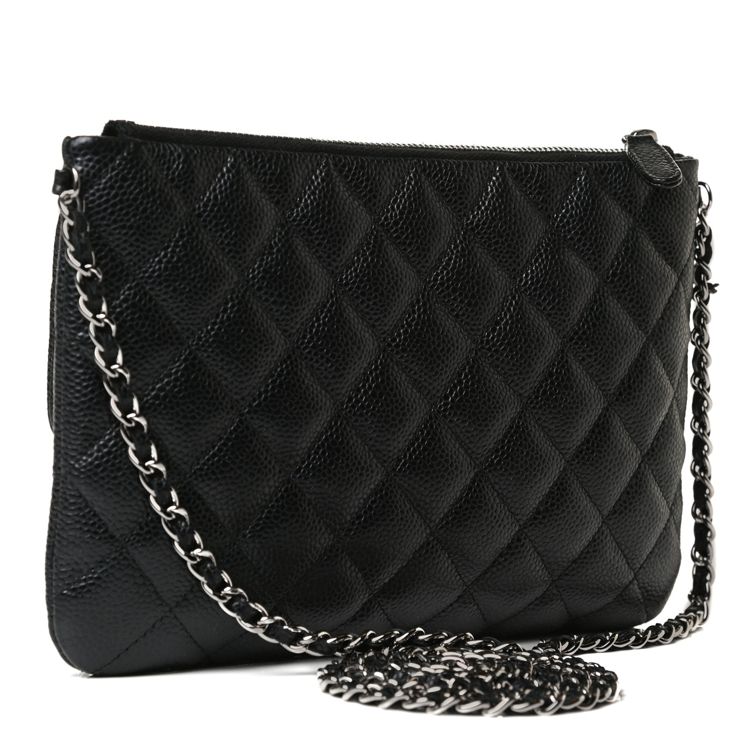 Chanel Caviar Quilted Daily Zip Crossbody Bag Black 3 of 14