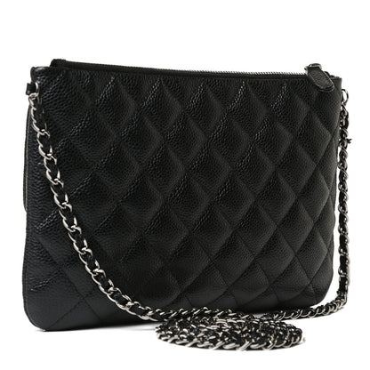 Chanel Caviar Quilted Daily Zip Crossbody Bag Black 3 of 14