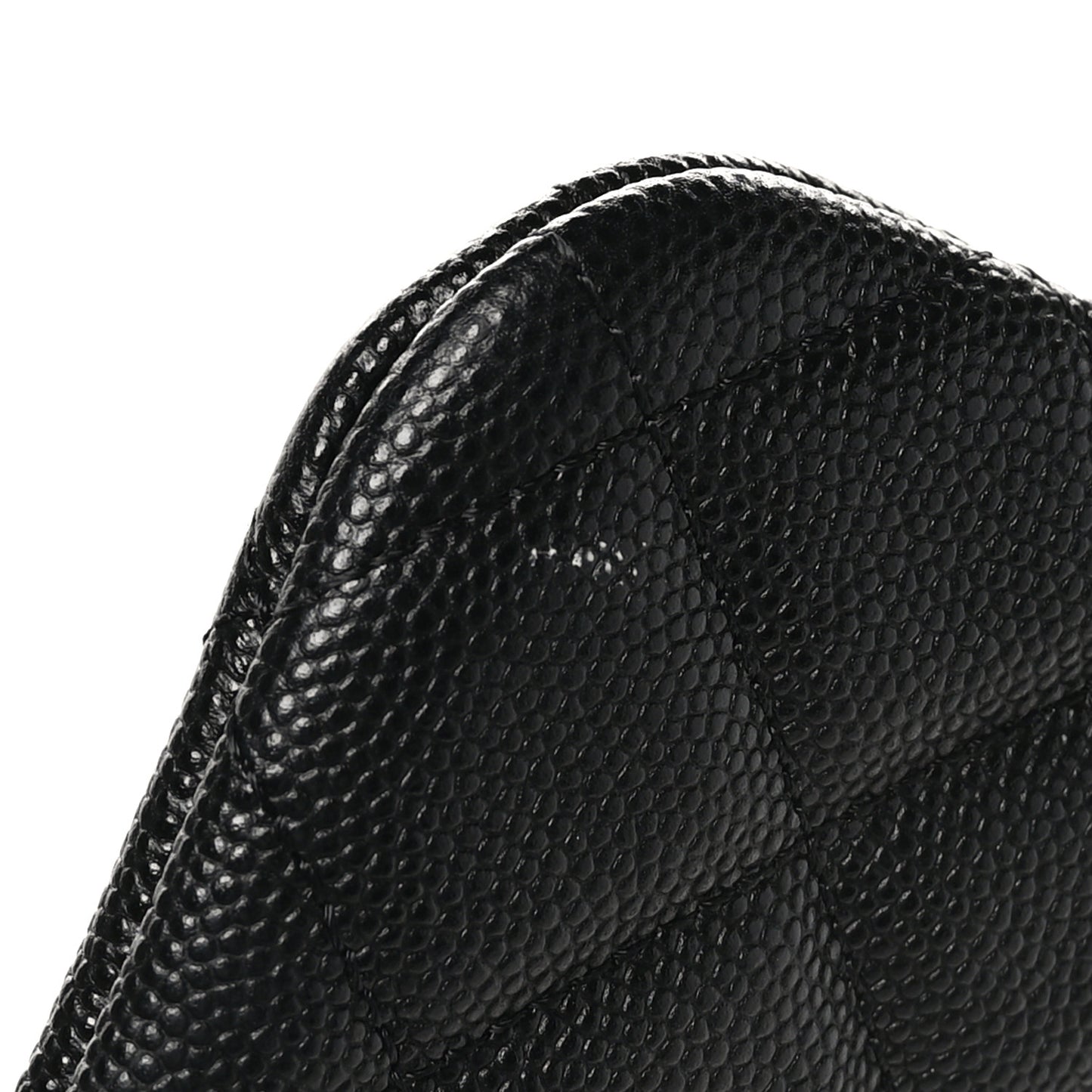 Caviar Quilted Small Cosmetic Case Black