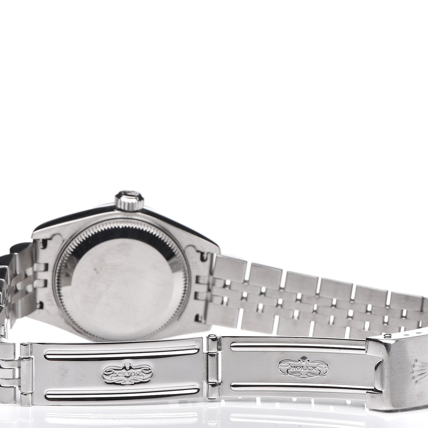 Stainless Steel 18K White Gold Diamond 26mm Oyster Perpetual Datejust Watch Silver Jubilee 79174