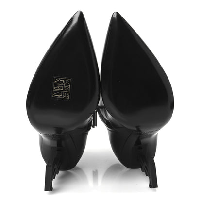 Saint Laurent Calfskin Opyum Ankle Boots 36.5 Black 6 of 9