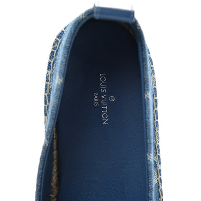 Louis Vuitton Monogram Denim Starboard Espadrille Flats 37.5 Blue 6 of 9
