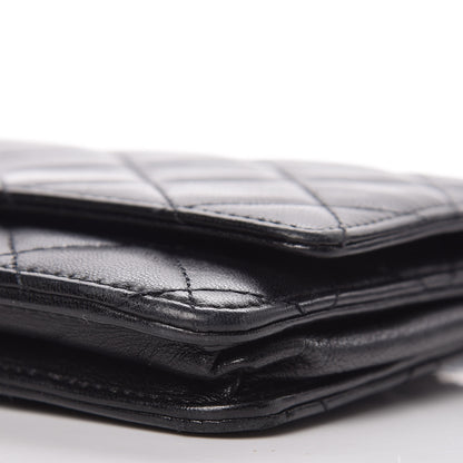Chanel Lambskin Quilted Wallet On Chain WOC Black 11 of 18