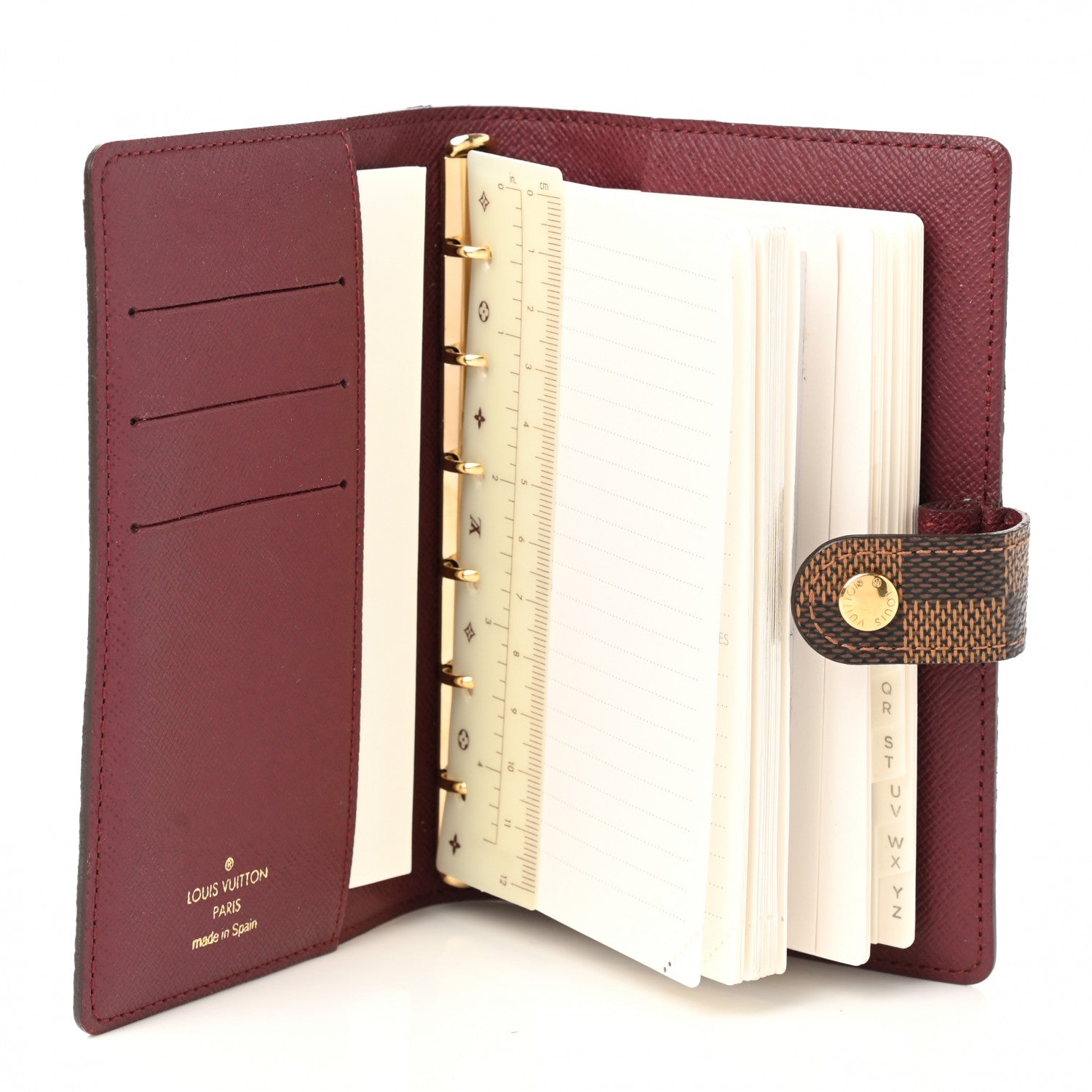 Louis Vuitton Damier Ebene Valise Small Ring Agenda Cover 5 of 6