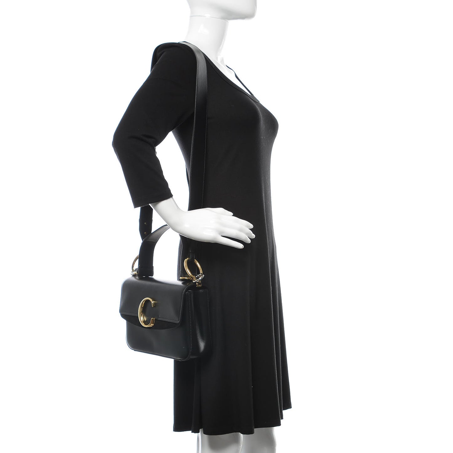 Calfskin Small C Double Carry Black
