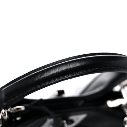 Fendi Nappa Lace Up Mini Peekaboo Iconic Satchel Black 11 of 12