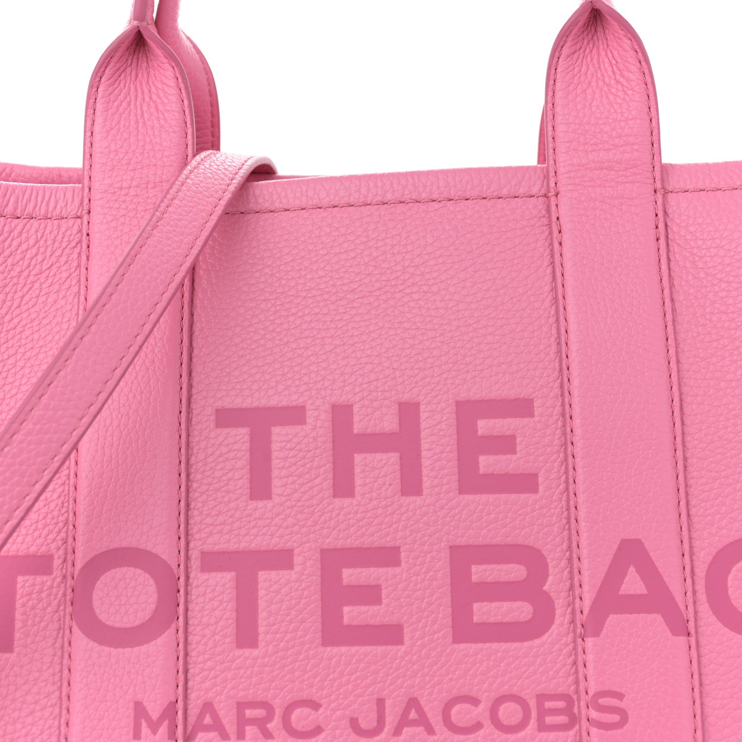 Marc Jacobs Grained Calfskin Medium The Tote Bag Candy Pink 8 of 11