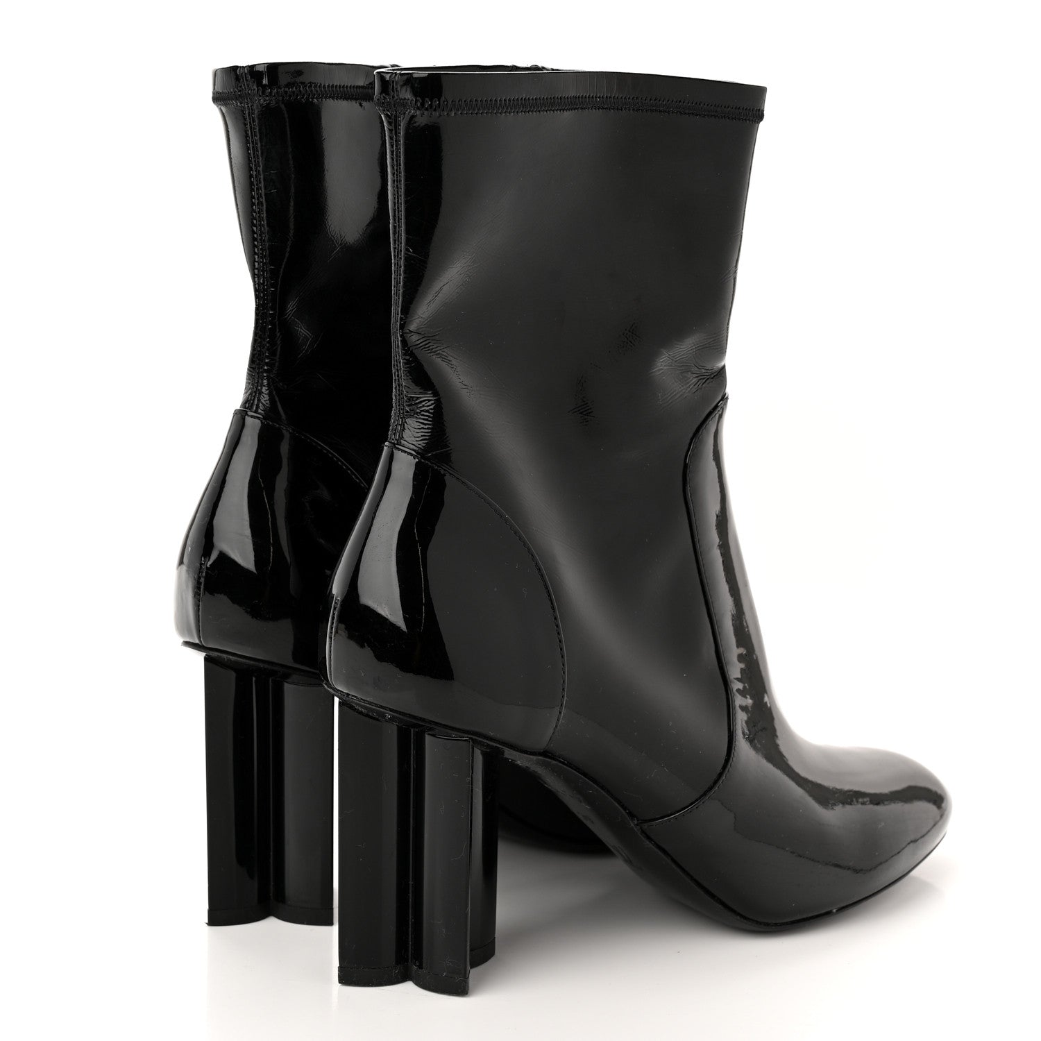 Louis Vuitton Patent Uniformes Silhouette Ankle Boots 39 Black 4 of 10