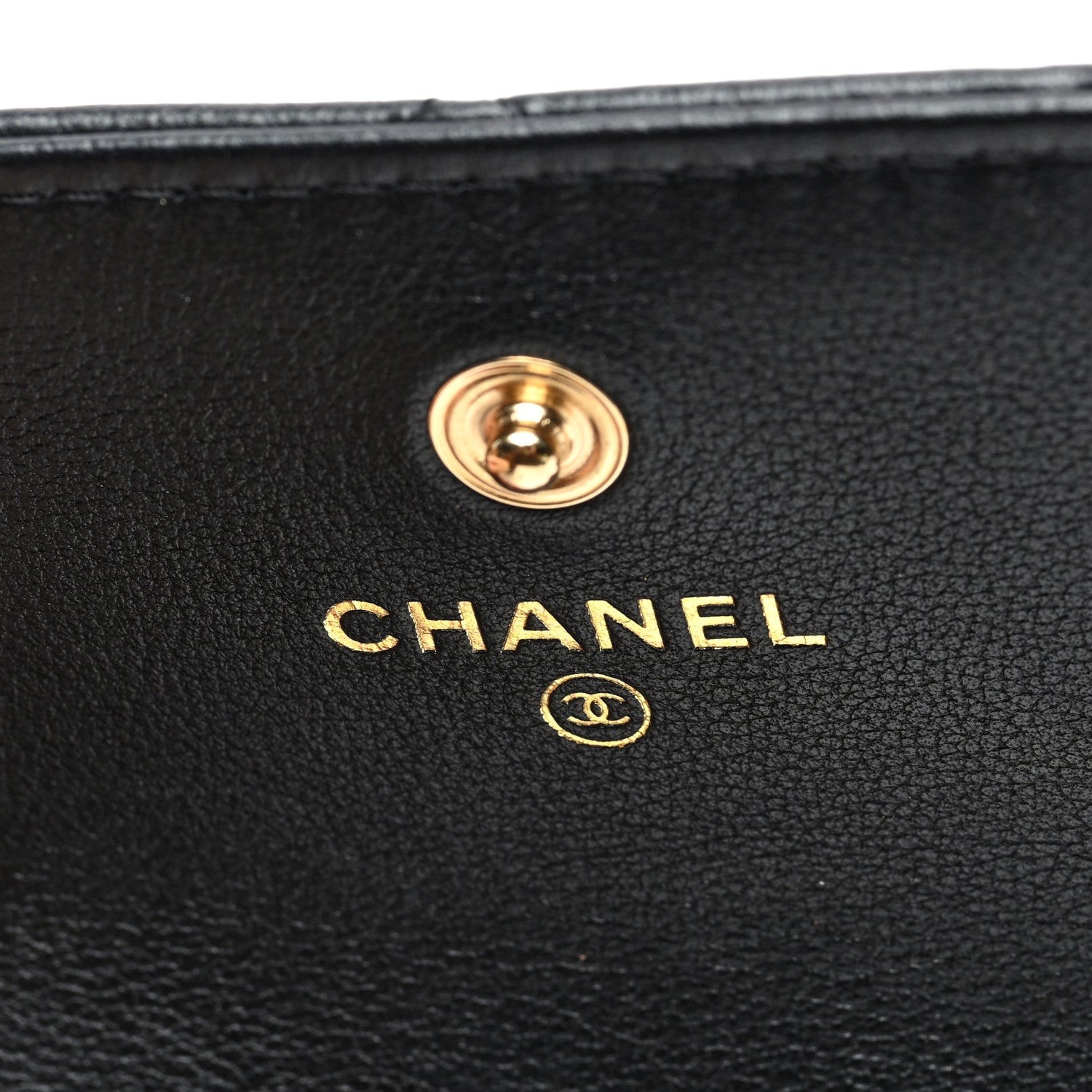 Chanel Calfskin Quilted About Pearls Card Holder Flap With Chain Black 6 of 10