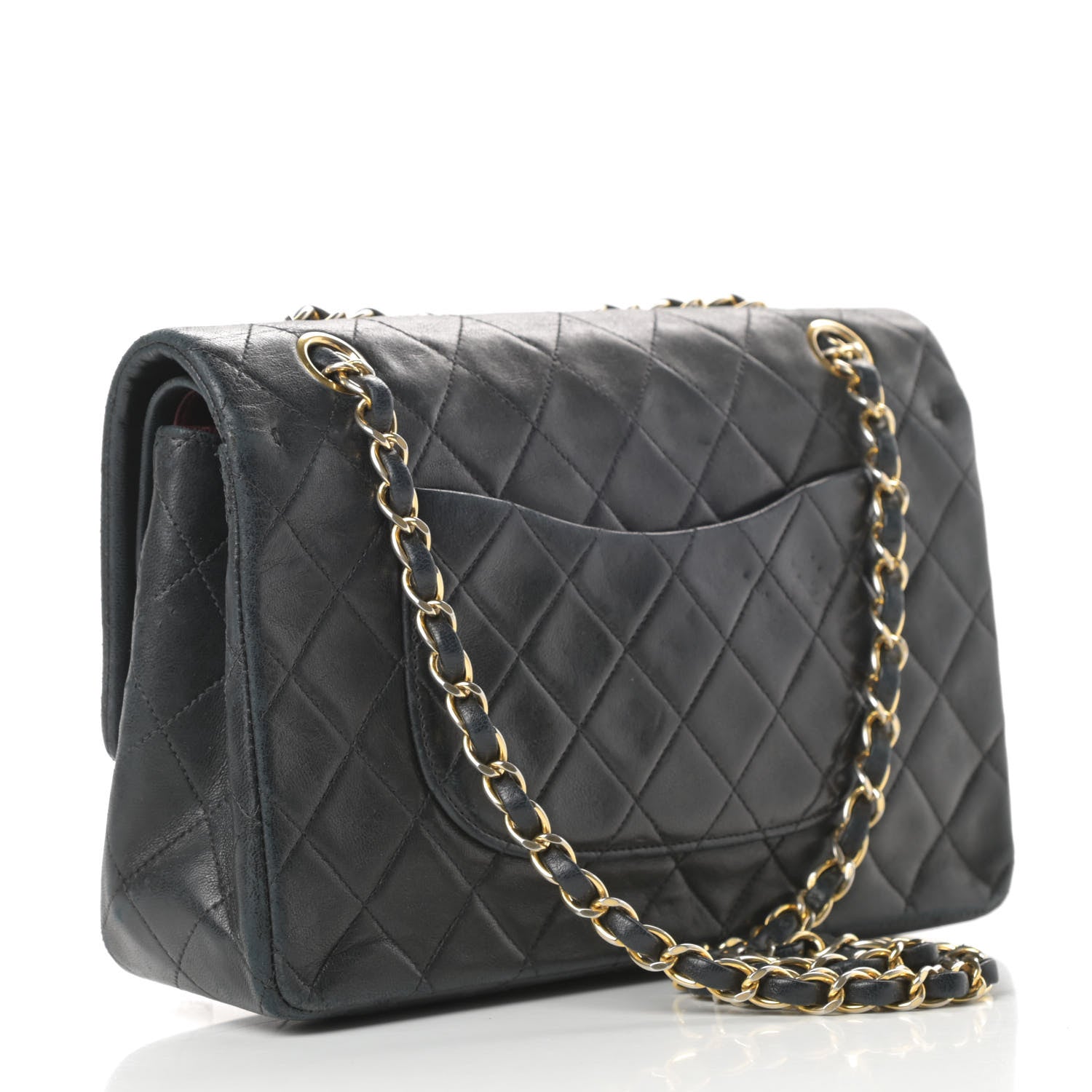 Chanel Lambskin Quilted Medium Double Flap Black 3 of 21